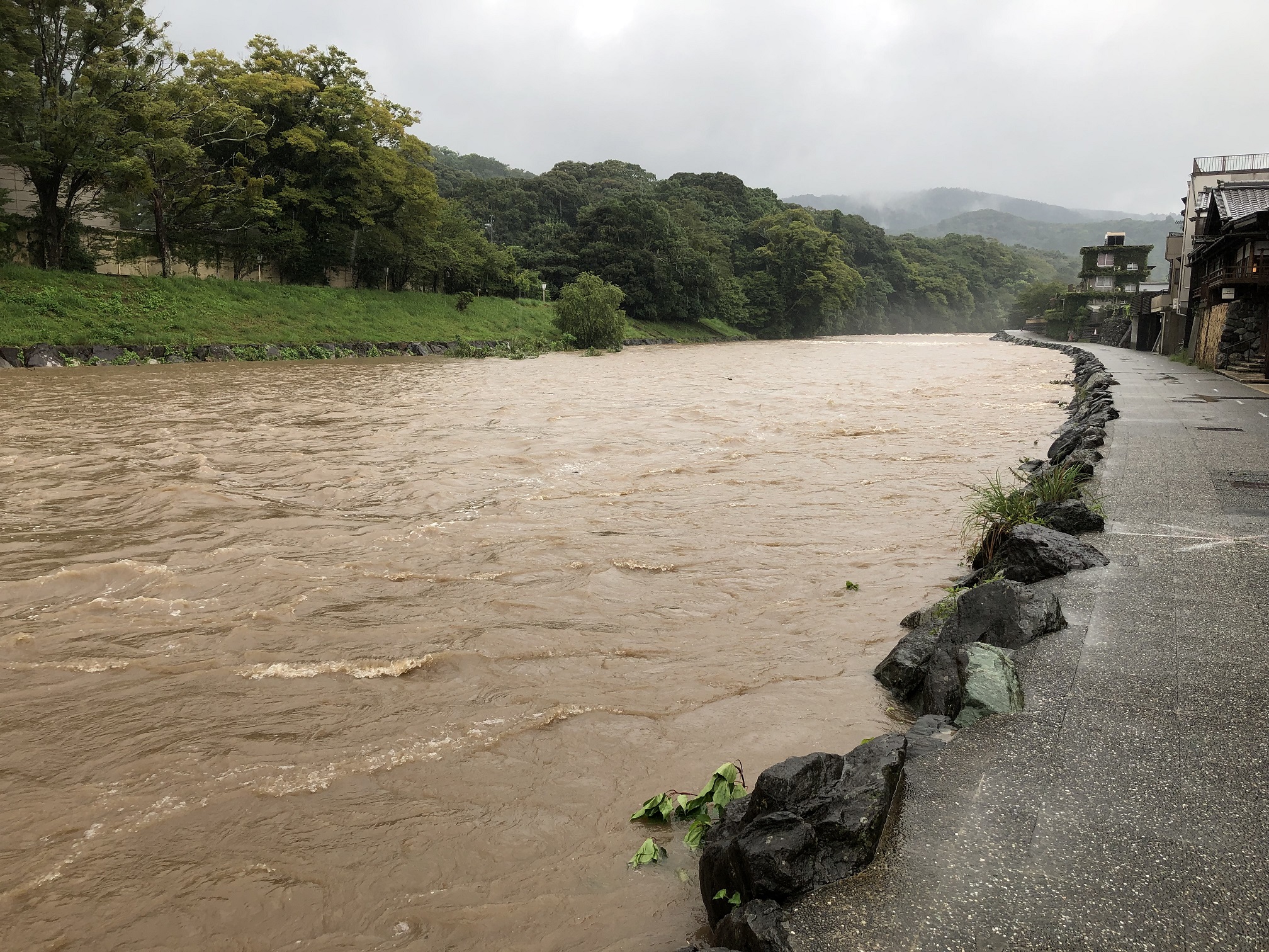 今日の朝の五十鈴川